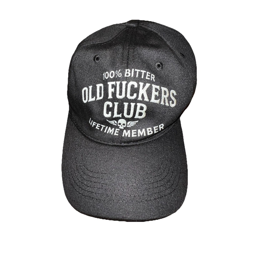 Old F*ckers Club Hat Funny 100% Bitter Lifetime Member Adjustable Cap